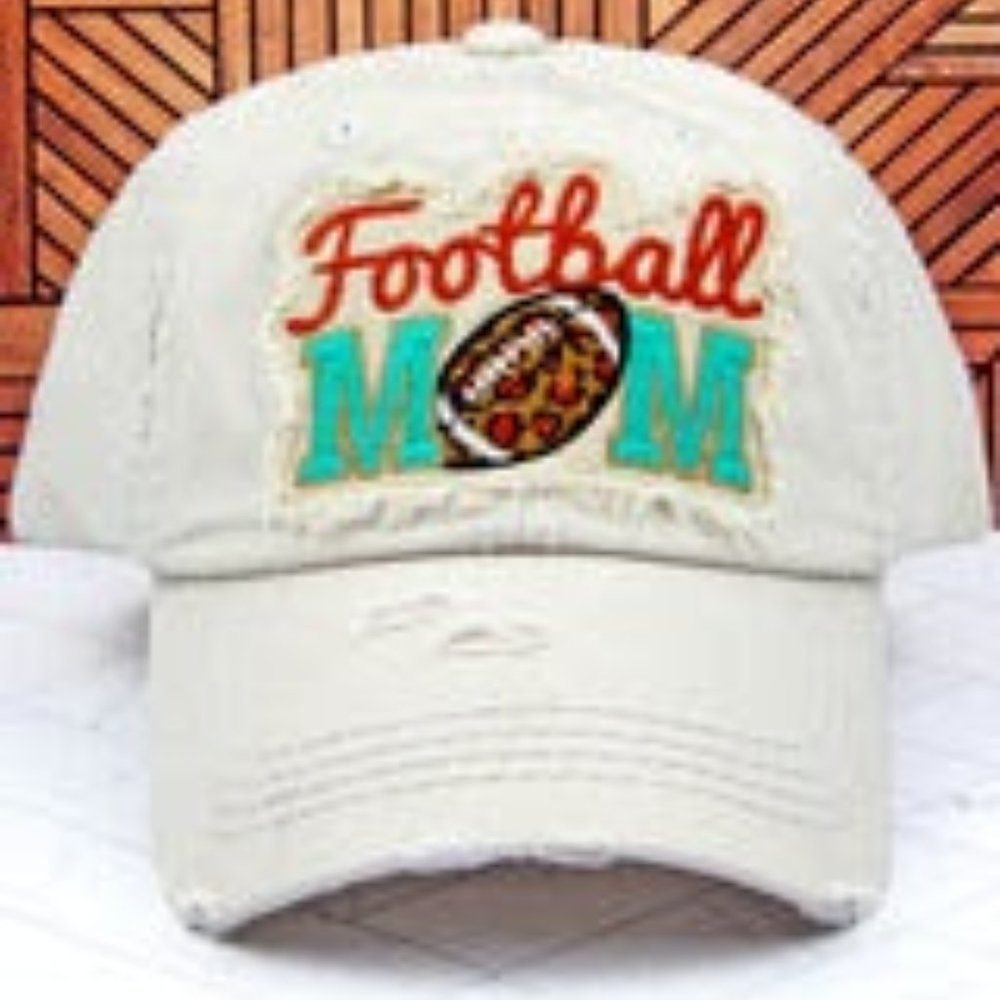 NWT Womans FOOTBALL MOM Baseball Cap Khaki